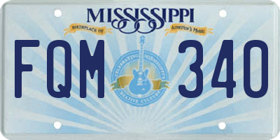 MS license plate FQM340