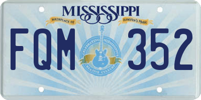 MS license plate FQM352