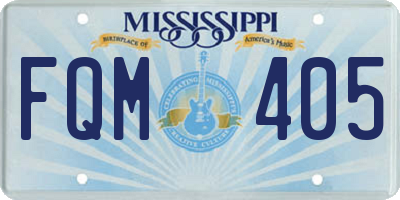 MS license plate FQM405