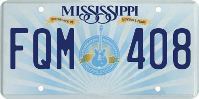MS license plate FQM408