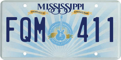 MS license plate FQM411