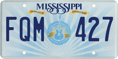 MS license plate FQM427