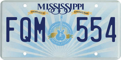 MS license plate FQM554