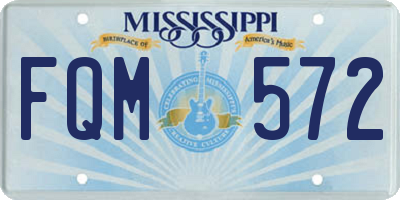 MS license plate FQM572