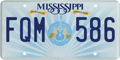 MS license plate FQM586