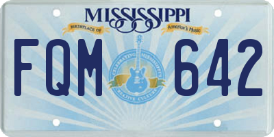MS license plate FQM642