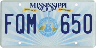 MS license plate FQM650