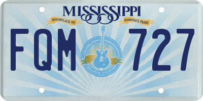 MS license plate FQM727