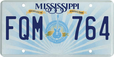 MS license plate FQM764