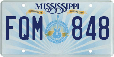 MS license plate FQM848