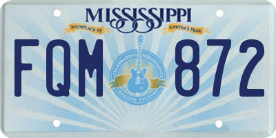 MS license plate FQM872