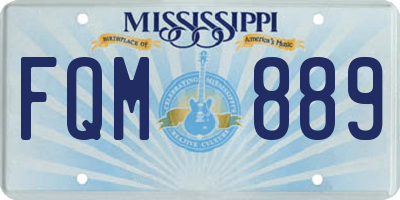 MS license plate FQM889