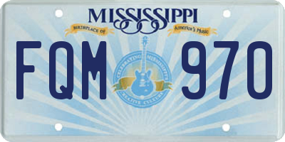 MS license plate FQM970