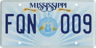 MS license plate FQN009