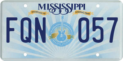 MS license plate FQN057