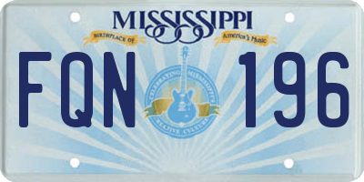 MS license plate FQN196