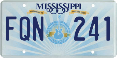MS license plate FQN241