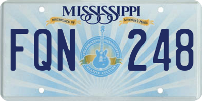 MS license plate FQN248