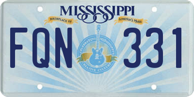 MS license plate FQN331