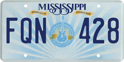 MS license plate FQN428