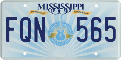 MS license plate FQN565