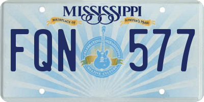 MS license plate FQN577