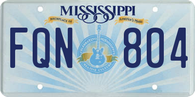 MS license plate FQN804