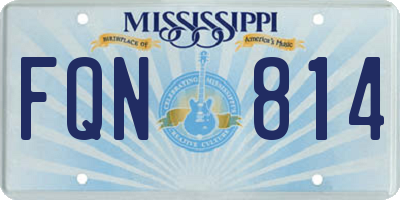 MS license plate FQN814