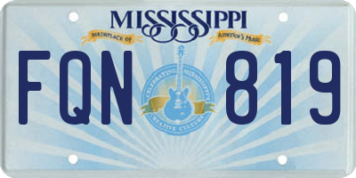 MS license plate FQN819