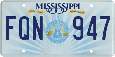 MS license plate FQN947