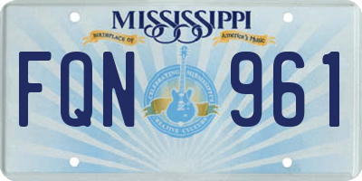 MS license plate FQN961