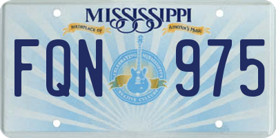MS license plate FQN975