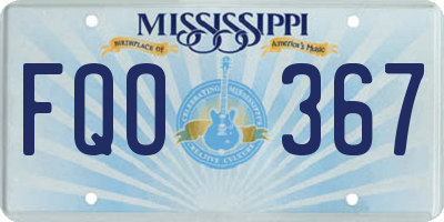 MS license plate FQO367