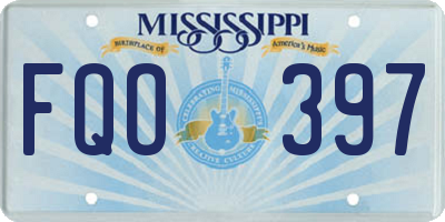 MS license plate FQO397