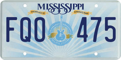MS license plate FQO475
