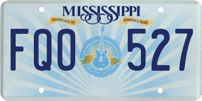 MS license plate FQO527