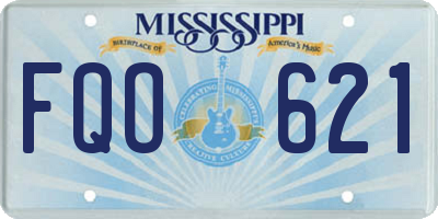 MS license plate FQO621