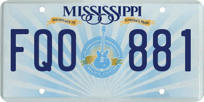 MS license plate FQO881
