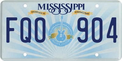 MS license plate FQO904
