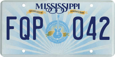 MS license plate FQP042