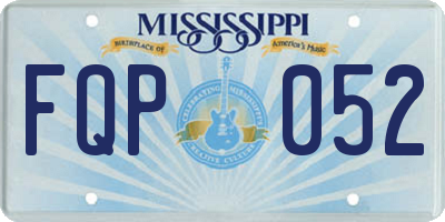 MS license plate FQP052