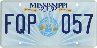 MS license plate FQP057