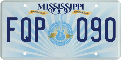 MS license plate FQP090