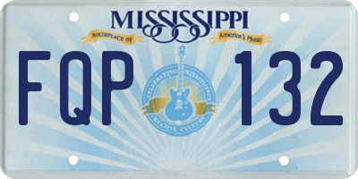 MS license plate FQP132