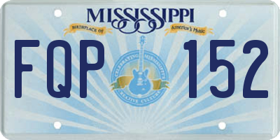 MS license plate FQP152