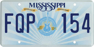 MS license plate FQP154