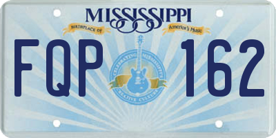 MS license plate FQP162