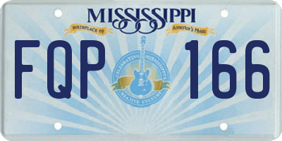 MS license plate FQP166