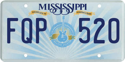 MS license plate FQP520