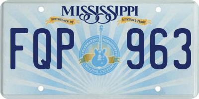 MS license plate FQP963